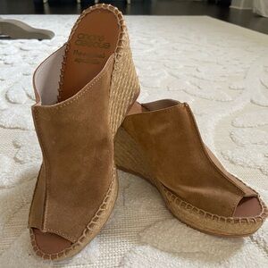 Andre Assous Tan Espadrilles with Peep-Toe